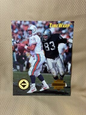 Dan Marino & Ted Hendrix- Collectors Edge Time Warp 8x10” card
